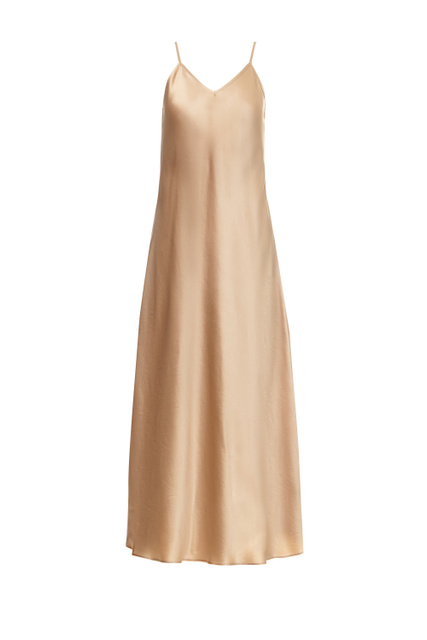 Платье ONDA с V-образным вырезом|Основной цвет:Бежевый|Артикул:2332210536 | Фото 1