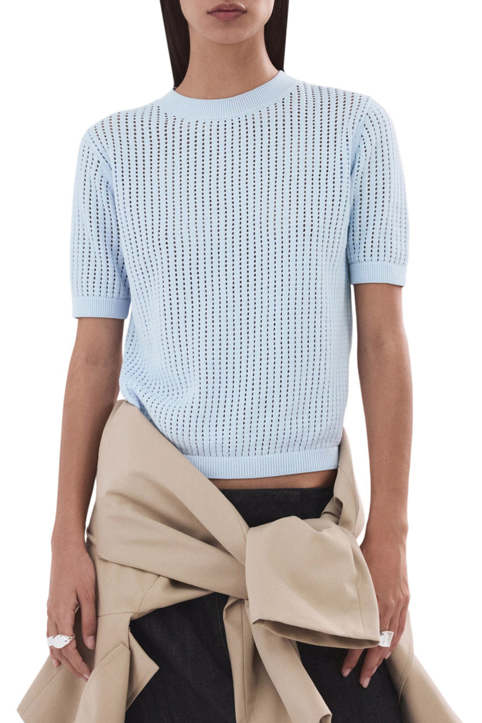 Женский Mango Джемпер PERA с короткими рукавами (цвет ), артикул 27005830 | Фото 3