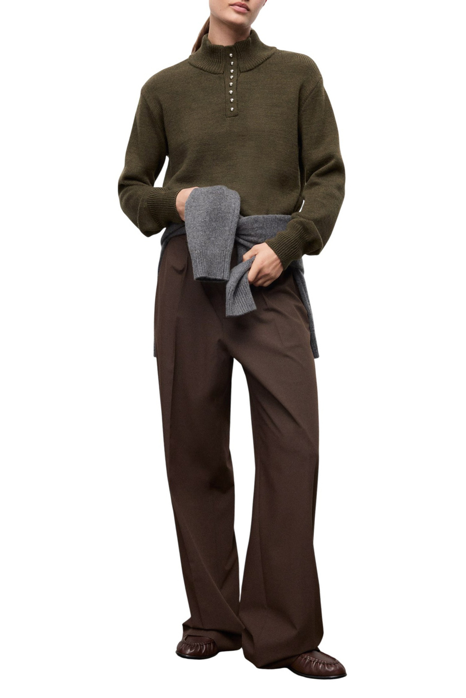 Женский Mango Джемпер LIMONES с высоким воротником (цвет ), артикул 17007844 | Фото 2