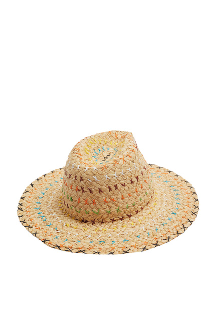 Шляпа из рафии|Основной цвет:Мультиколор|Артикул:205914 | Фото 2