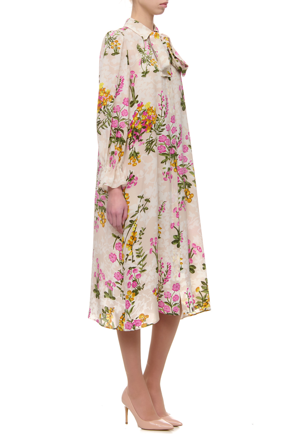 Weekend Max Mara Шелковое платье ARTURO с цветочным принтом (цвет ), артикул 52210227 | Фото 4