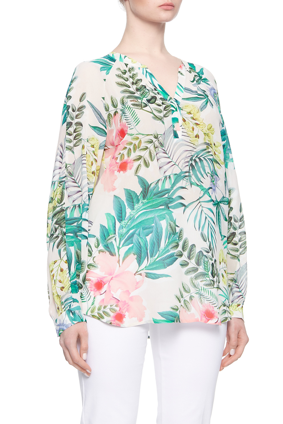 Женский Gerry Weber Блузка из вискозы с V-образным вырезом (цвет ), артикул 560043-31555 | Фото 3