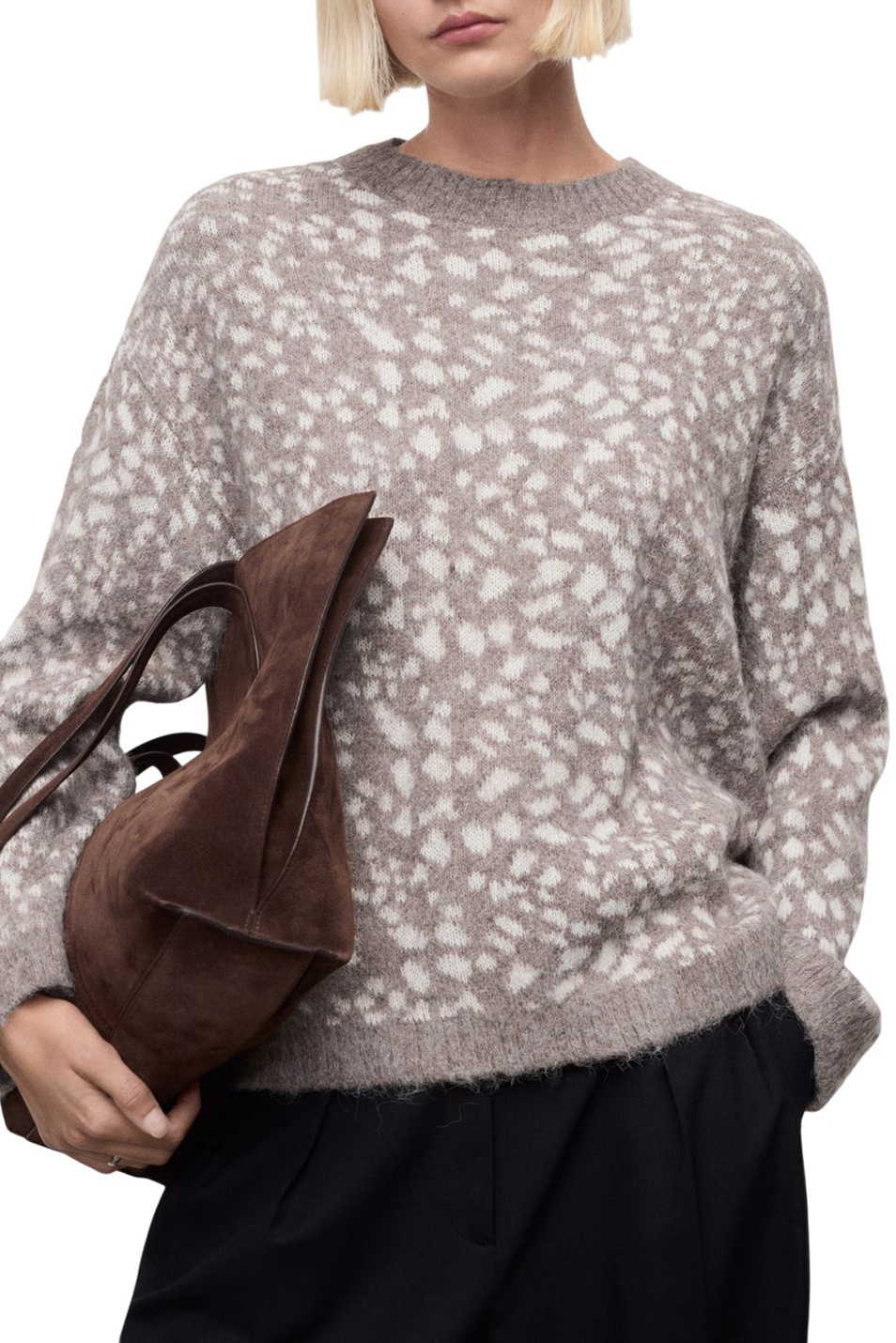 Джемпер PITIUSA с принтом|Основной цвет:Бежевый Женский Mango Джемпер PITIUSA с принтом (цвет ), артикул 17007839 | Фото 3