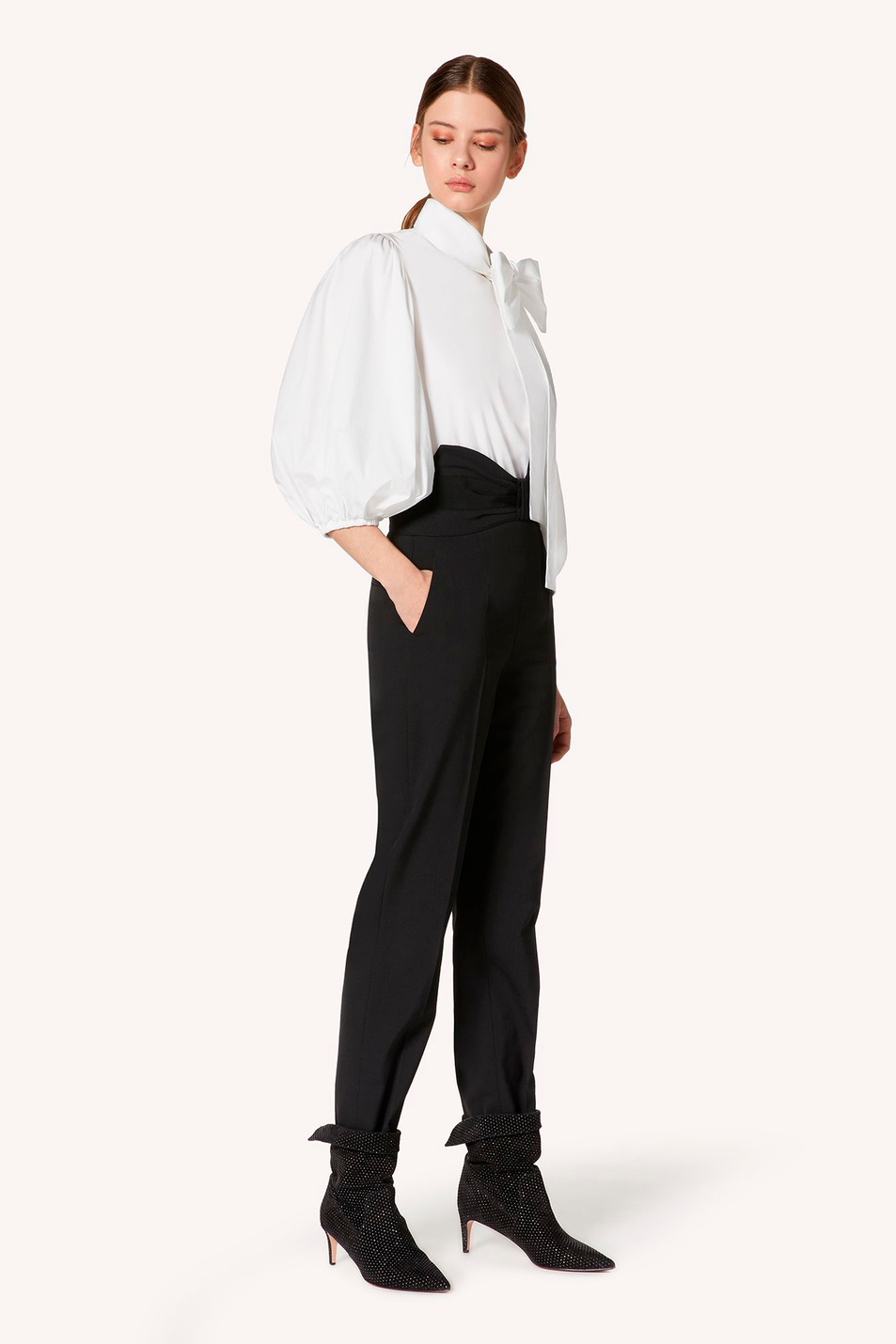 Женский Red Valentino Брюки классические прямые с высокой посадкой PANTALONE (цвет ), артикул UR3RBD0500J | Фото 3