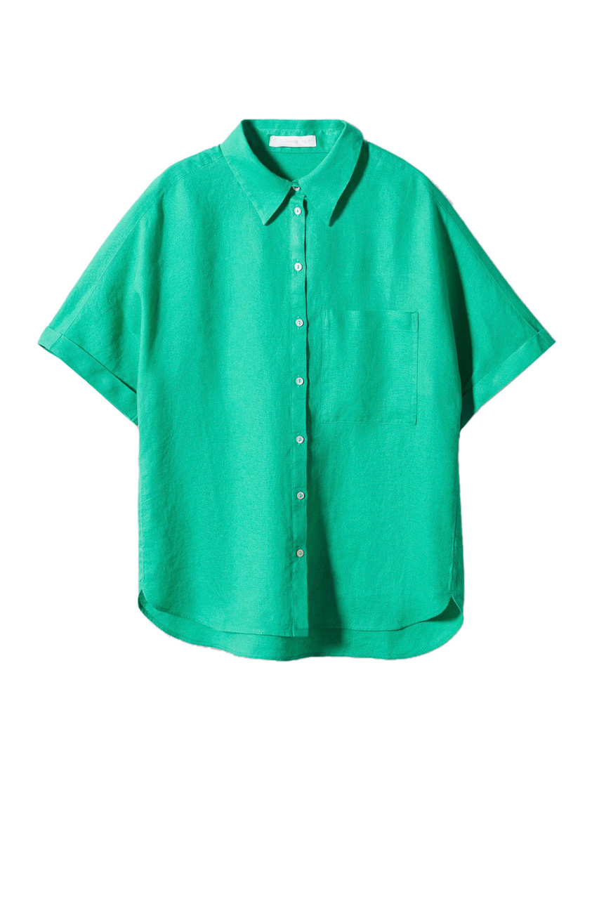 Рубашка PAI из чистого льна|Основной цвет:Зеленый|Артикул:57000003 | Фото 1