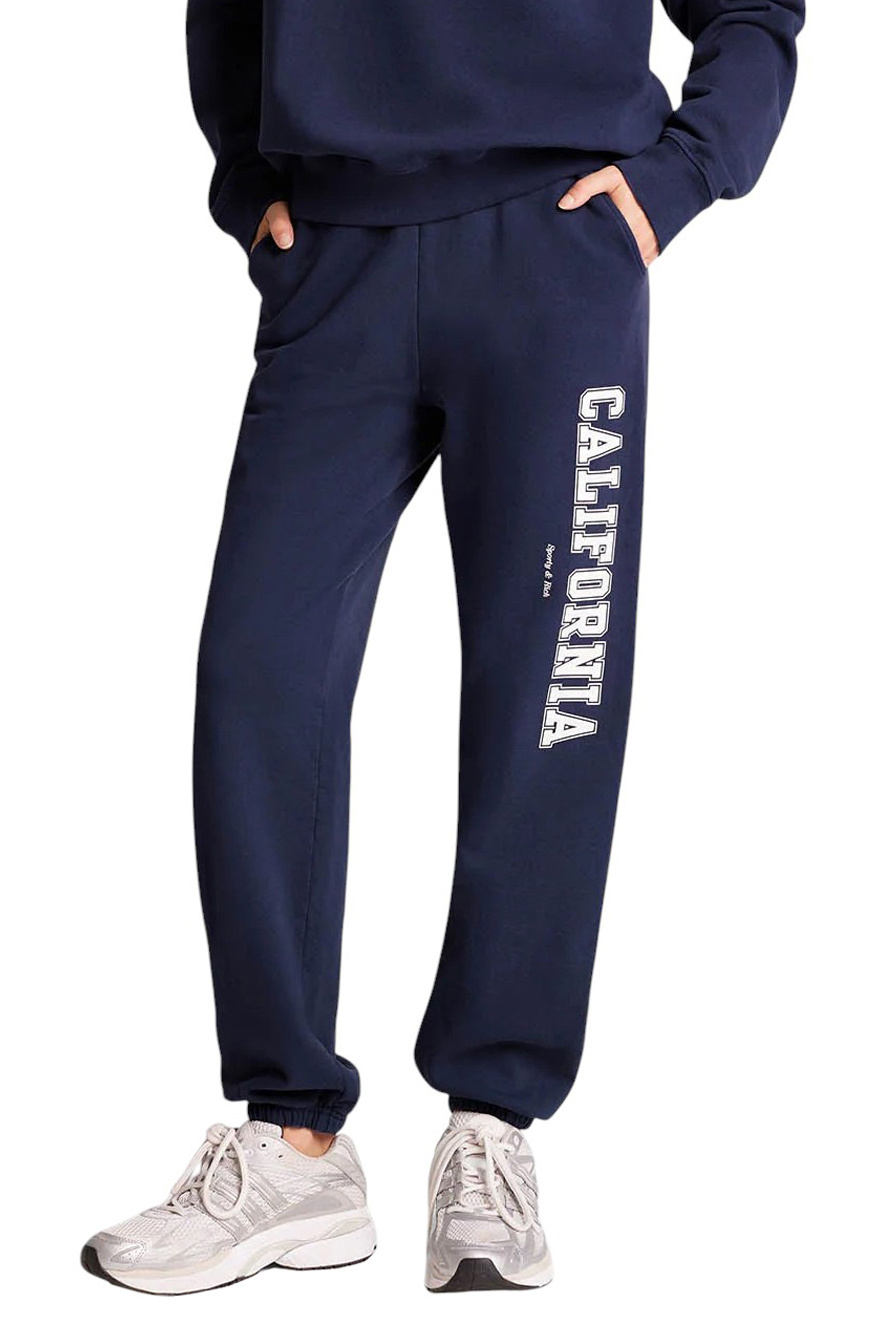 Женский Sporty & Rich Брюки California из хлопка с логотипом (цвет ), артикул PA036516501BL32 | Фото 3