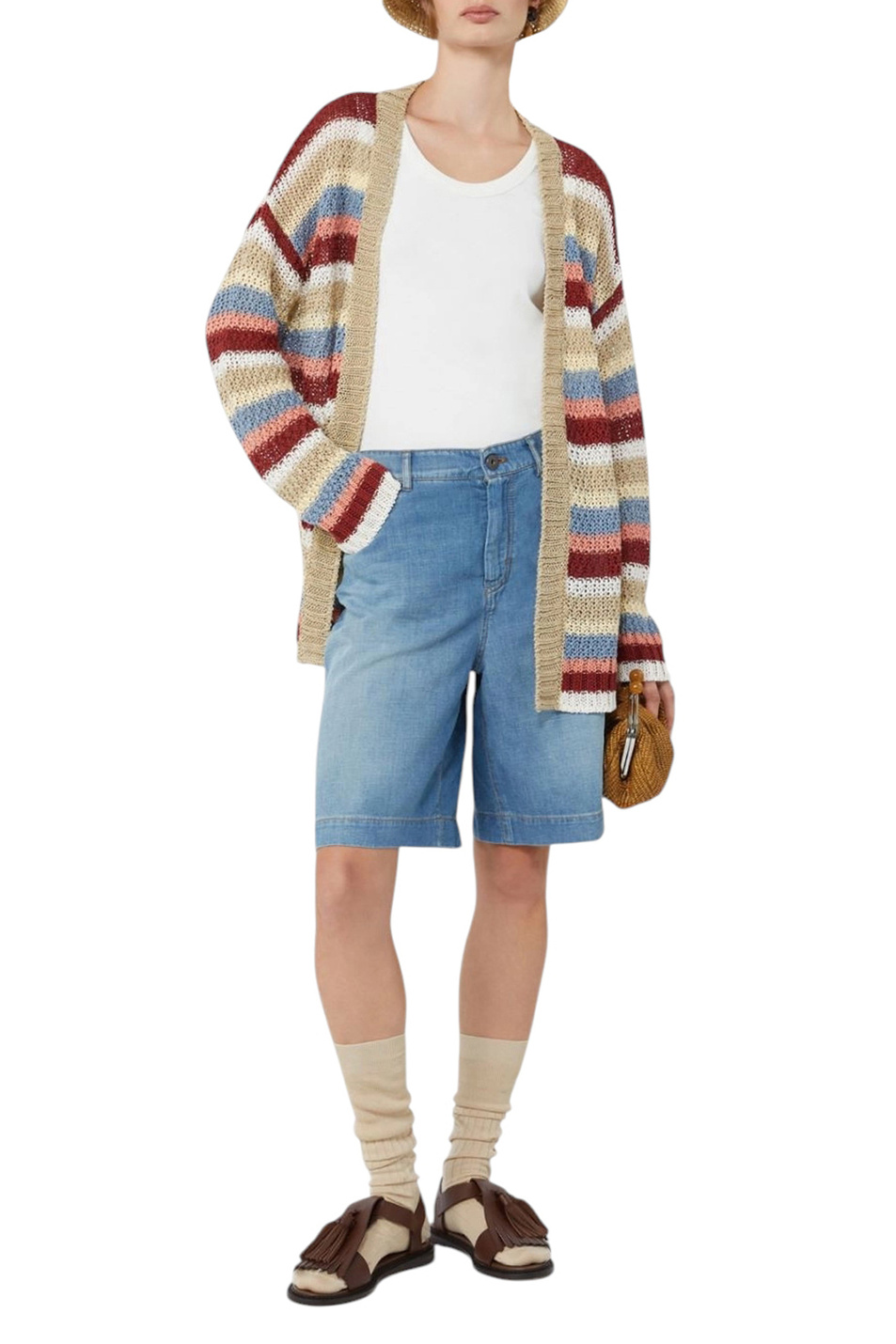 Женский Weekend Max Mara Топ MULTIC из эластичного хлопка (цвет ), артикул 2615941012 | Фото 2