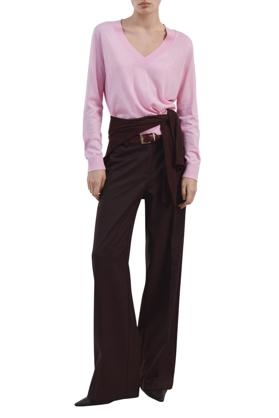 Женский Mango Пуловер LUCCAV с V-образным вырезом (цвет ), артикул 27931276 | Фото 2