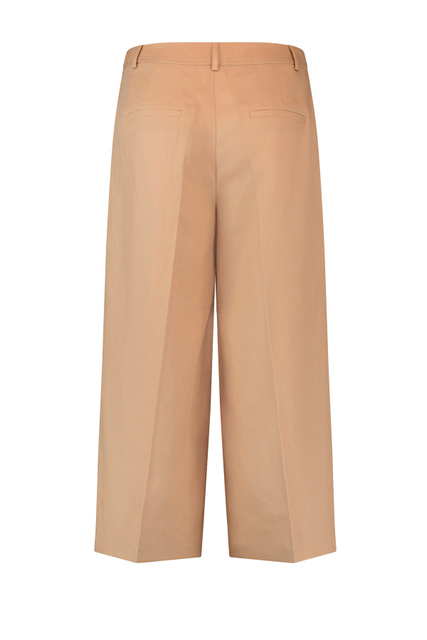 Однотонные брюки-кюлоты|Основной цвет:Бежевый|Артикул:120015-11060 | Фото 2