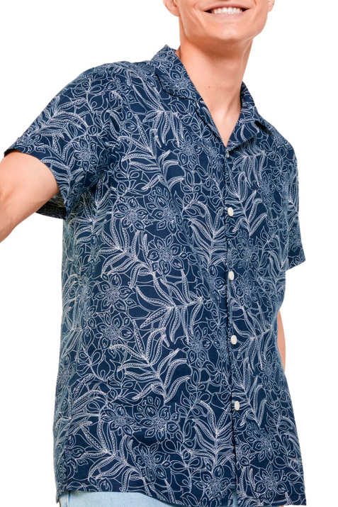 Springfield Рубашка из хлопка и льна с принтом ( цвет), артикул 0543011 | Фото 1