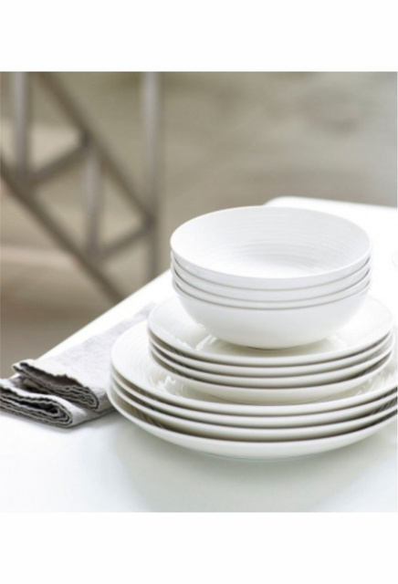 Набор посуды Gordon Ramsay Maze White 12 предметов|Основной цвет:Белый|Артикул:GRMZWH22417 | Фото 2