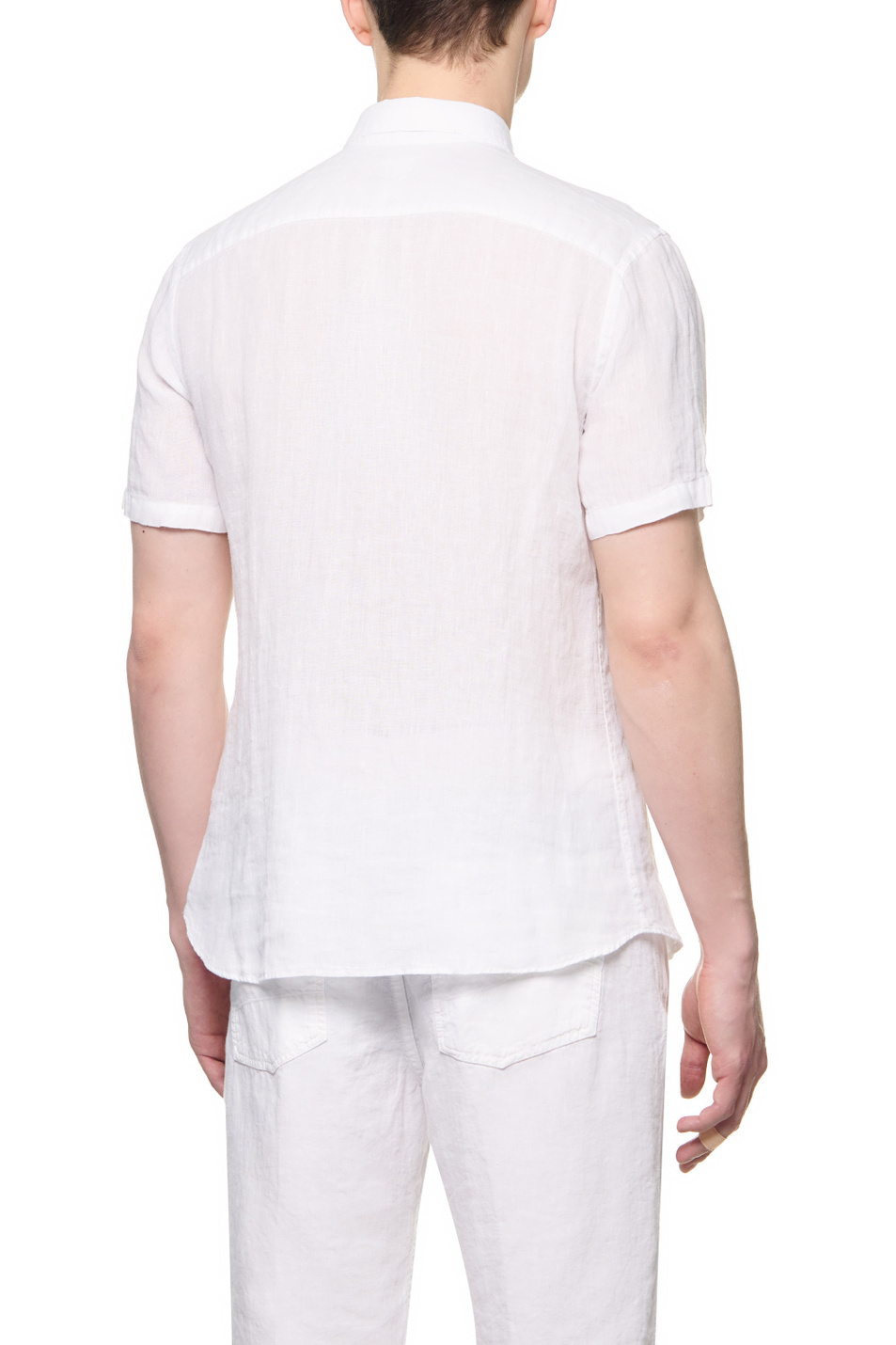 Мужской 120% Lino Рубашка из чистого льна (цвет ), артикул V0M13680000115000 | Фото 4
