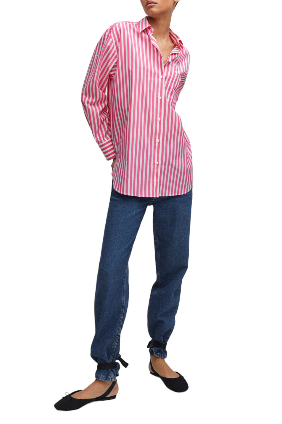 Женский Mango Рубашка JUANES из натурального хлопка в полоску (цвет ), артикул 57013778 | Фото 2