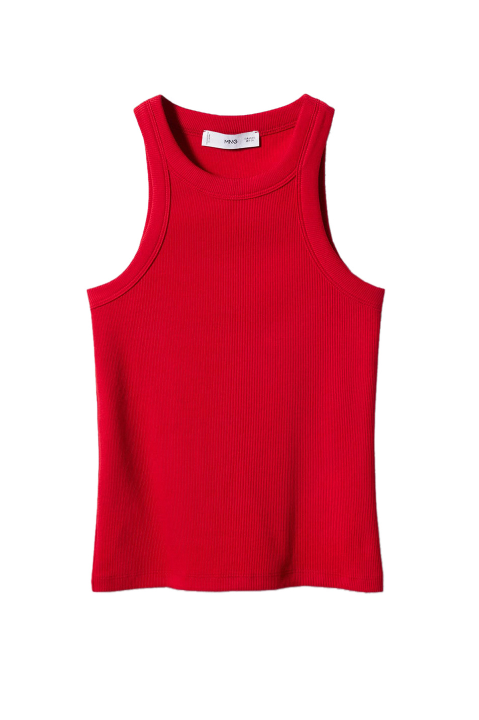 Топ BONI из эластичного хлопка|Основной цвет:Красный Женский Mango Топ BONI из эластичного хлопка (цвет ), артикул 47087877 | Фото 1