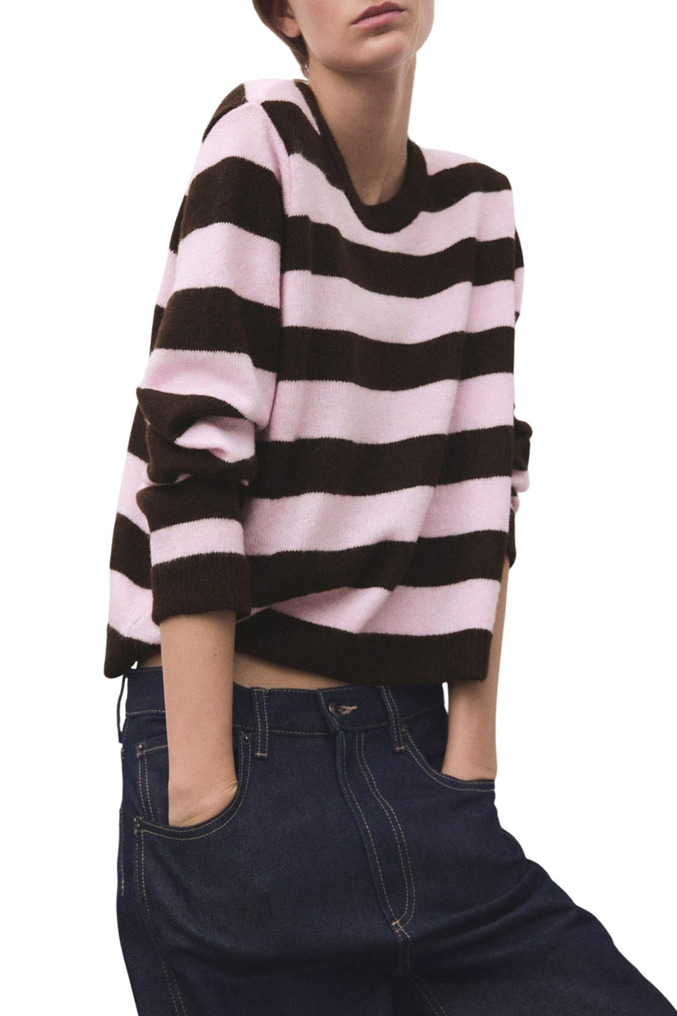 Женский Mango Свитер ARBOL в полоску (цвет ), артикул 27011310 | Фото 3