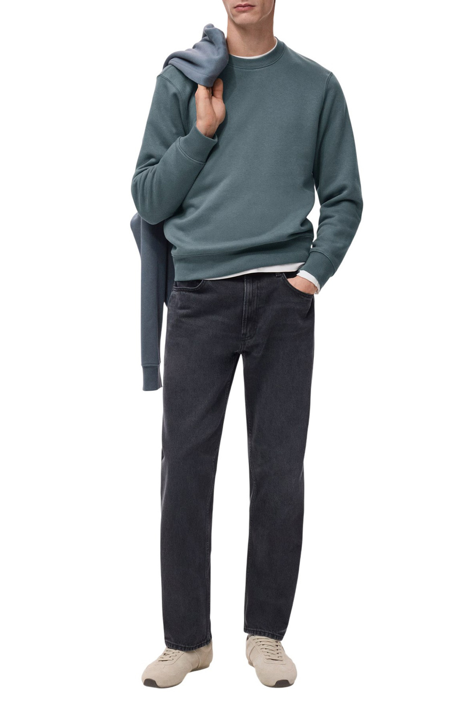 Мужской Mango Man Свитшот NOLA из смесового хлопка (цвет ), артикул 27021266 | Фото 2