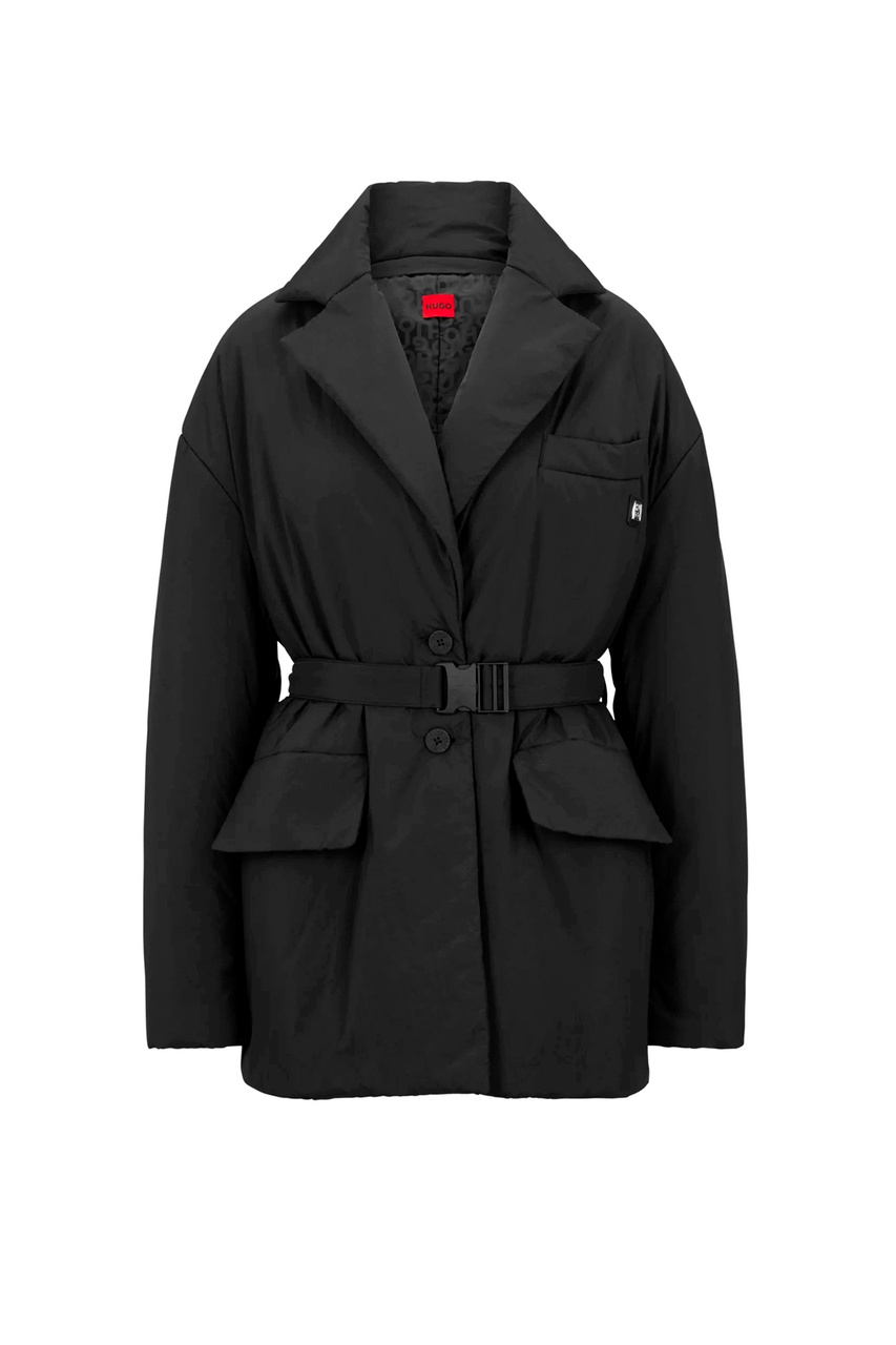 Куртка с поясом|Основной цвет:Черный|Артикул:50498159 | Фото 1