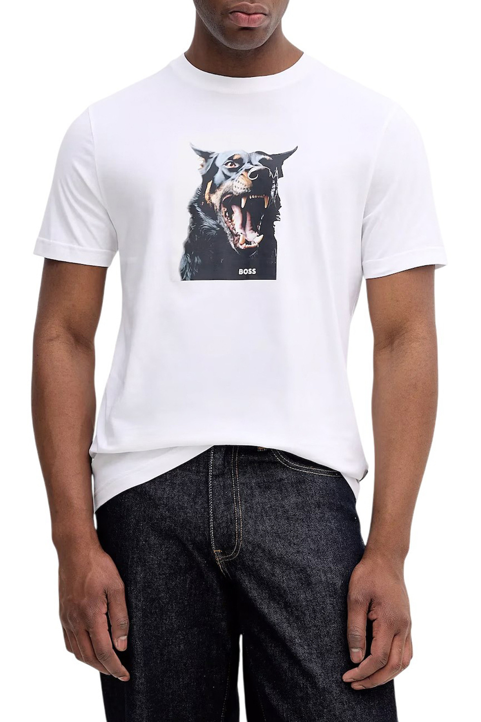 Мужской BOSS Футболка Dobermann из хлопка (цвет ), артикул 50558965 | Фото 4