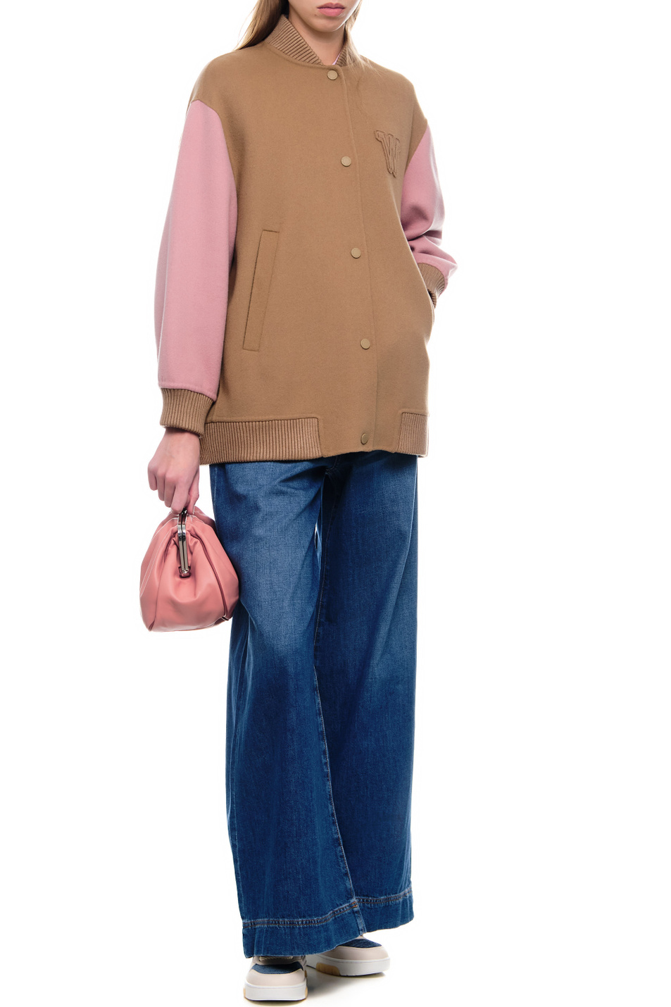 Женский Weekend Max Mara Куртка DANCING из смесовой шерсти с контрастными рукавами (цвет ), артикул 2350810337 | Фото 3