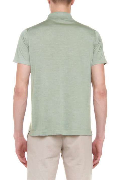 Cruciani Рубашка поло из натурального шелка с добавлением льна ( цвет), артикул CU25.306 | Фото 4