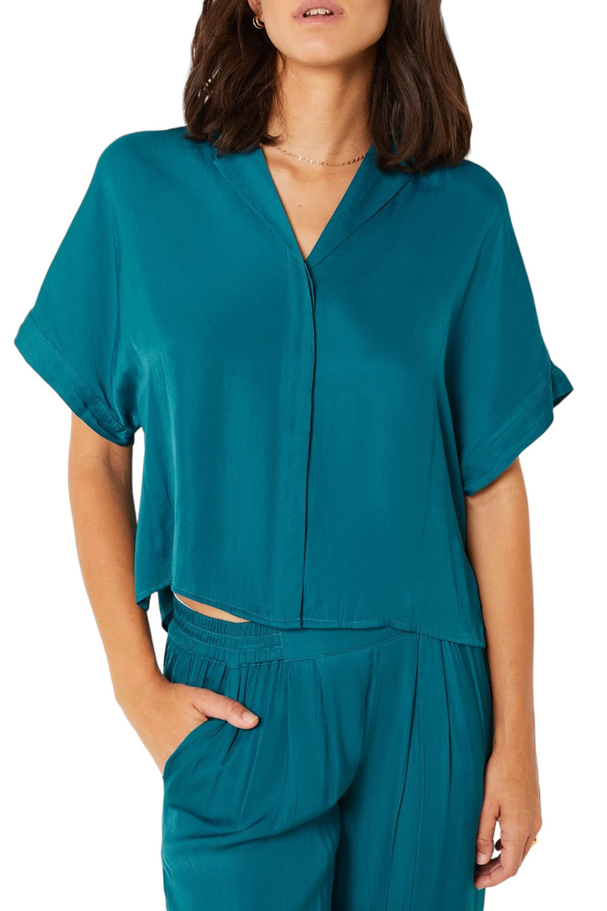 Пижамная рубашка JOY CHEMISE|Основной цвет:Бирюзовый|Артикул:6542536 | Фото 1