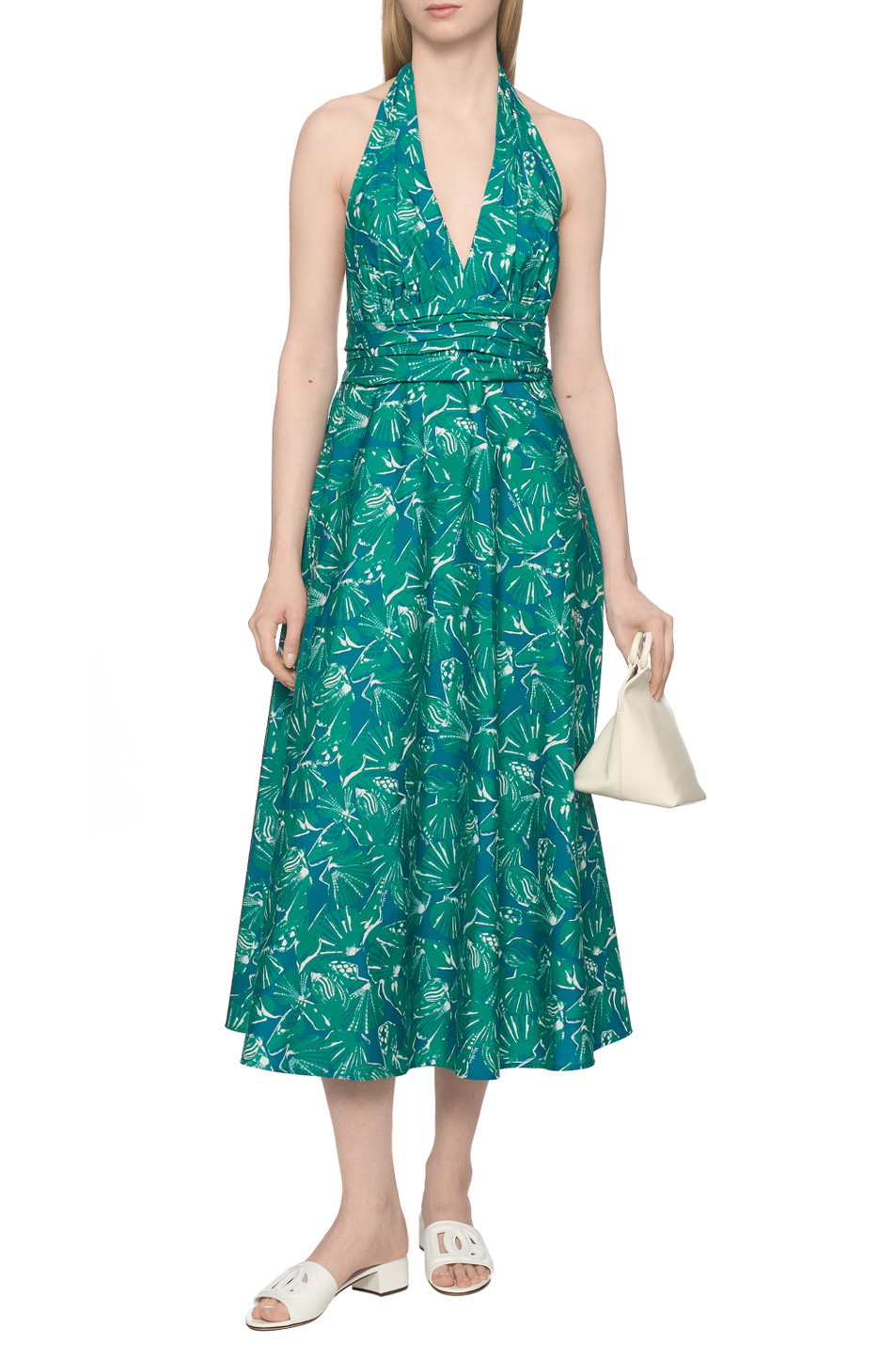 Платье BELLA с принтом|Основной цвет:Бирюзовый Женский Max Mara Платье BELLA с принтом (цвет ), артикул 2611221042 | Фото 3