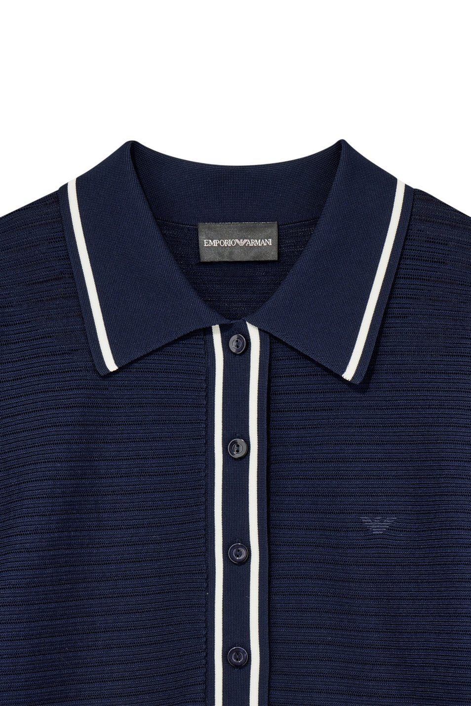 Женский Emporio Armani Поло с контрастными деталями (цвет ), артикул EW005142-AF29505 | Фото 3