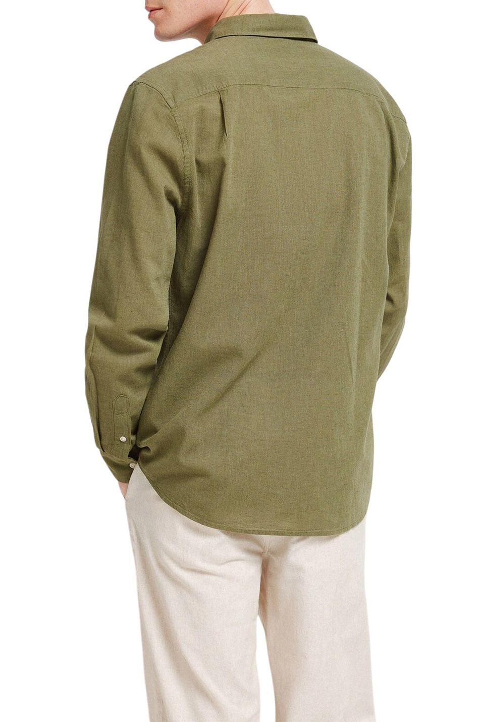 Мужской Springfield Рубашка из хлопка и льна (цвет ), артикул 0993387 | Фото 3