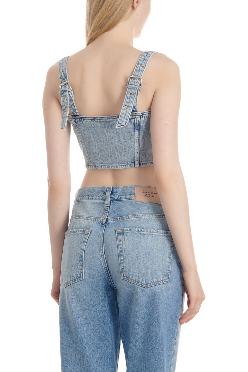 Женский 7 for all Mankind Топ джинсовый CORSELETTE из эластичного хлопка (цвет ), артикул JSCPC100AR | Фото 5