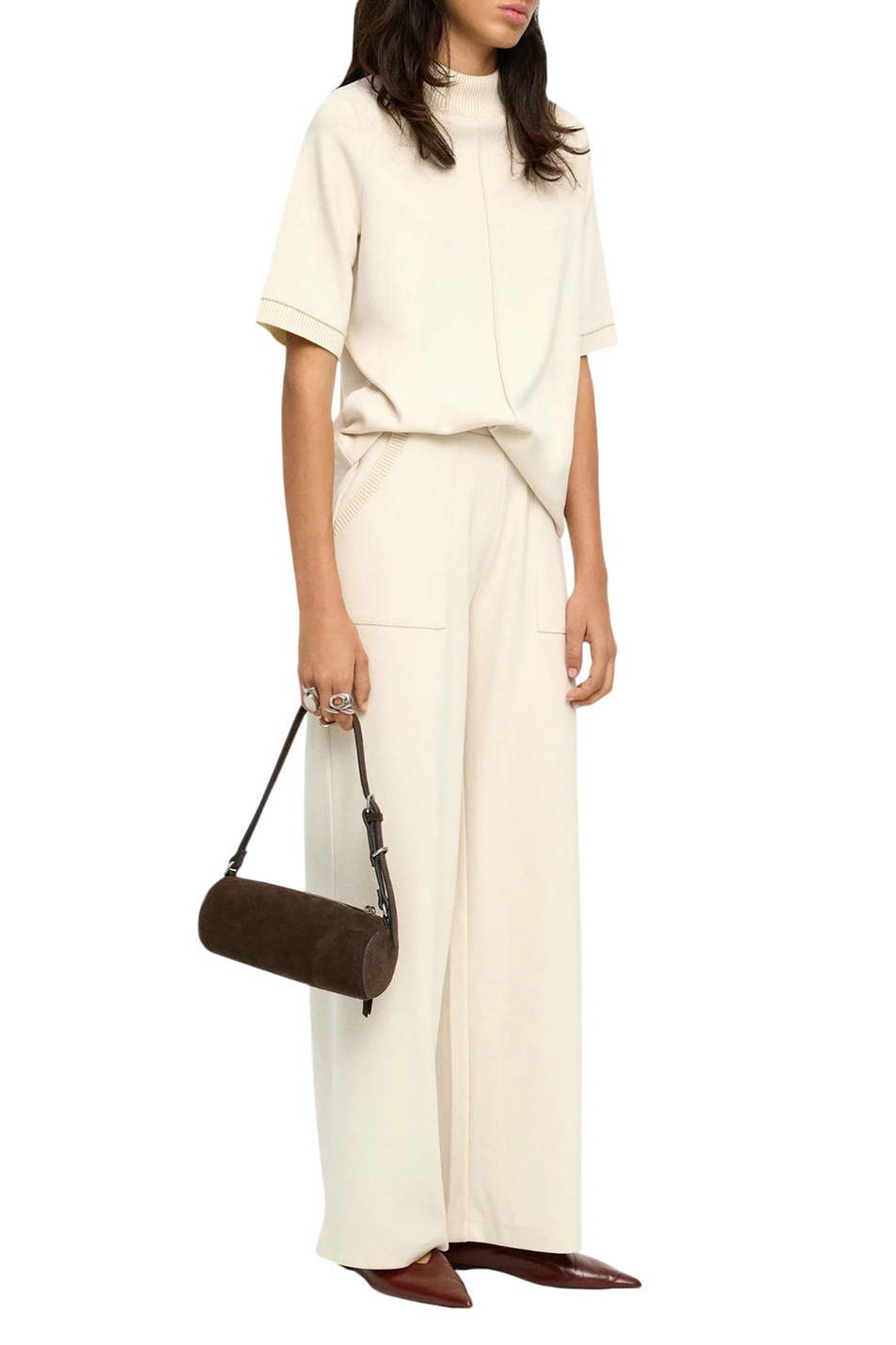 Брюки из смесового хлопка|Основной цвет:Кремовый Женский Parfois Брюки из смесового хлопка (цвет ), артикул 240327 | Фото 2