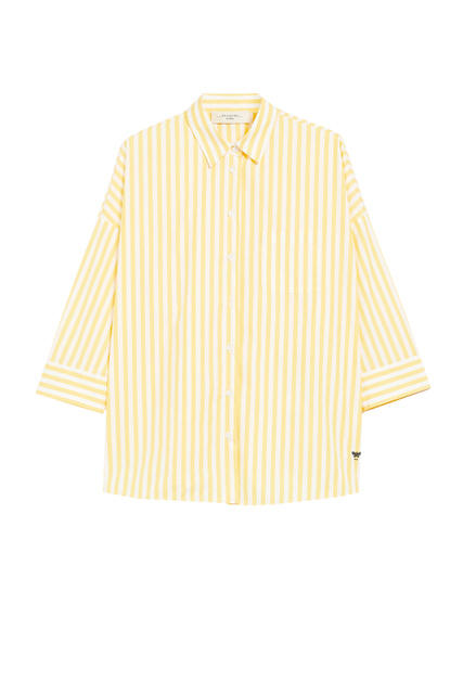 Рубашка VENUS из натурального хлопка с рукавами 3/4|Основной цвет:Желтый|Артикул:2351111531 | Фото 1