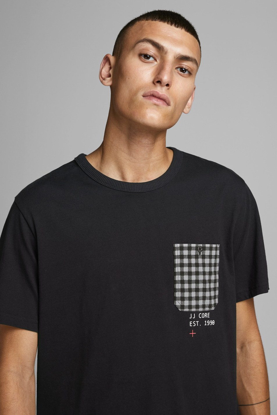 Мужской Jack & Jones Футболка с накладным карманом в клетку (цвет ), артикул 12162051 | Фото 7