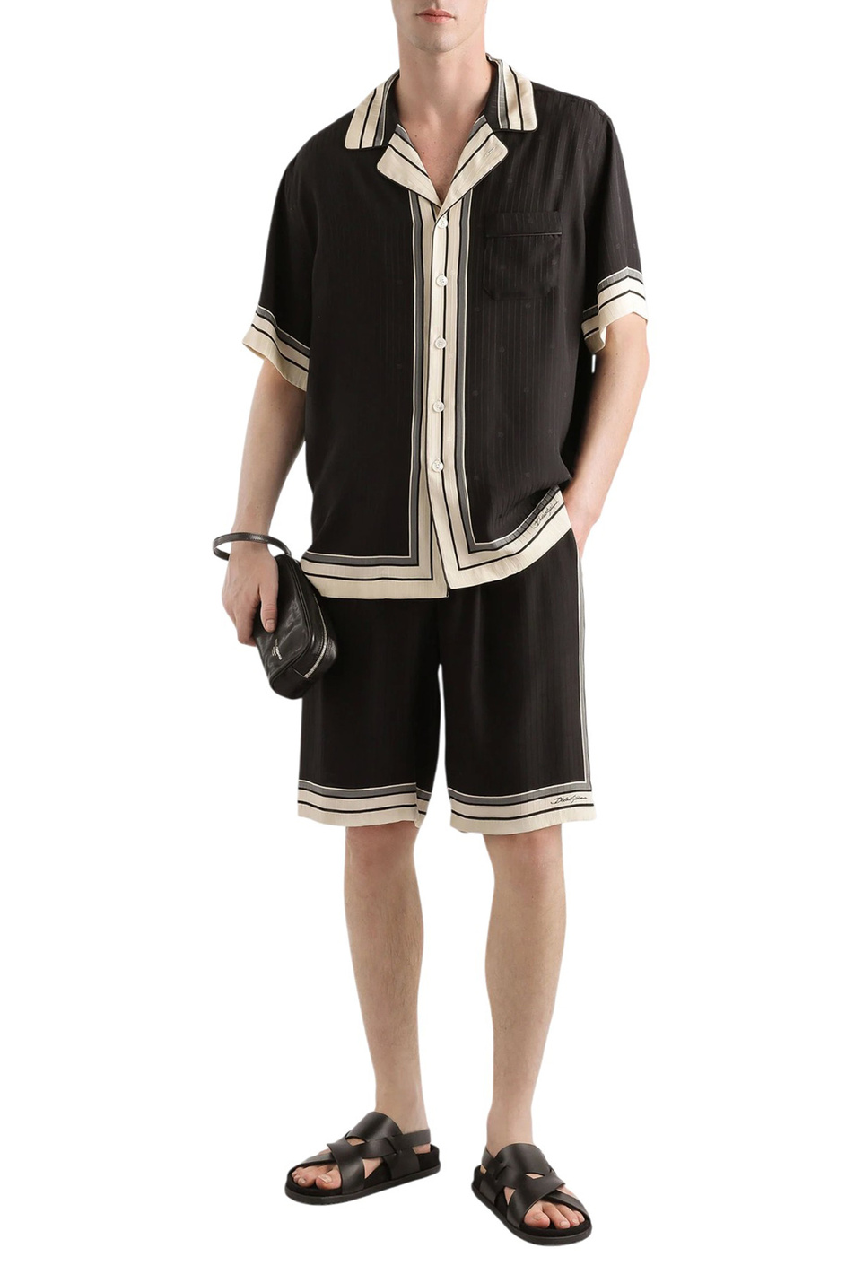 Рубашка Hawaii из шелка|Основной цвет:Черный Мужской Dolce & Gabbana Рубашка Hawaii из шелка (цвет ), артикул G5LH3T-HI11T | Фото 2