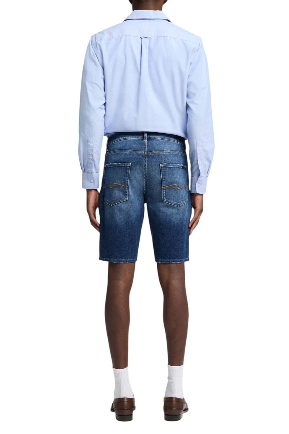 Мужской 7 for all Mankind Шорты джинсовые из эластичного хлопка (цвет ), артикул 7T106A50 | Фото 4