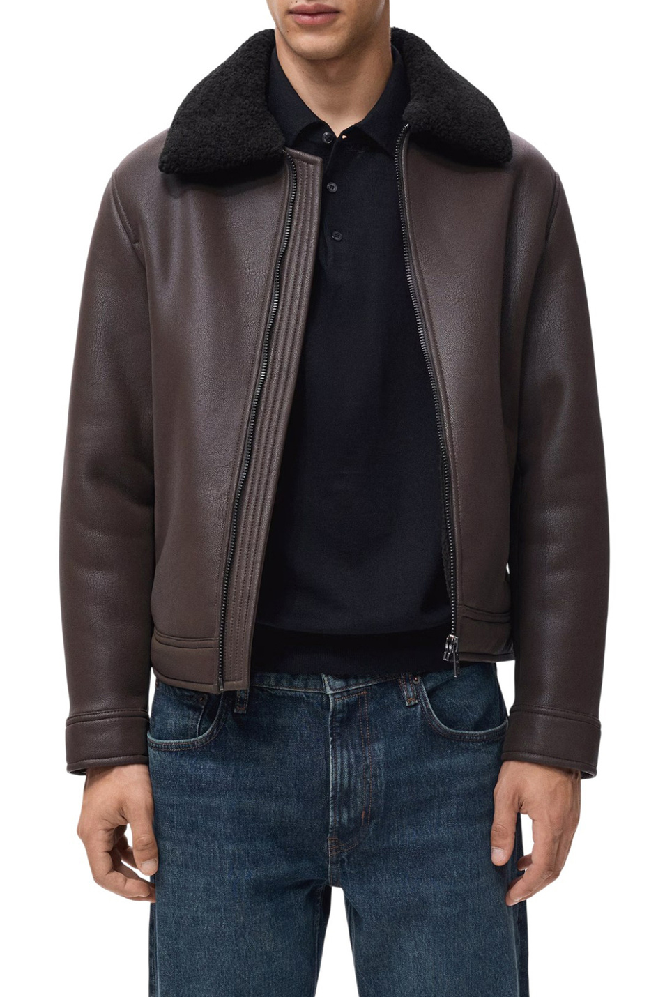 Мужской Mango Man Куртка OULU из искусственной кожи (цвет ), артикул 17061518 | Фото 3