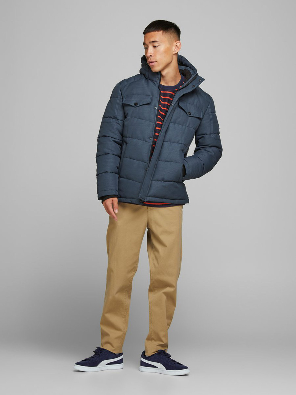 Куртка со съемным капюшоном|Основной цвет:Синий Мужской Jack & Jones Куртка со съемным капюшоном (цвет ), артикул 12173872 | Фото 2