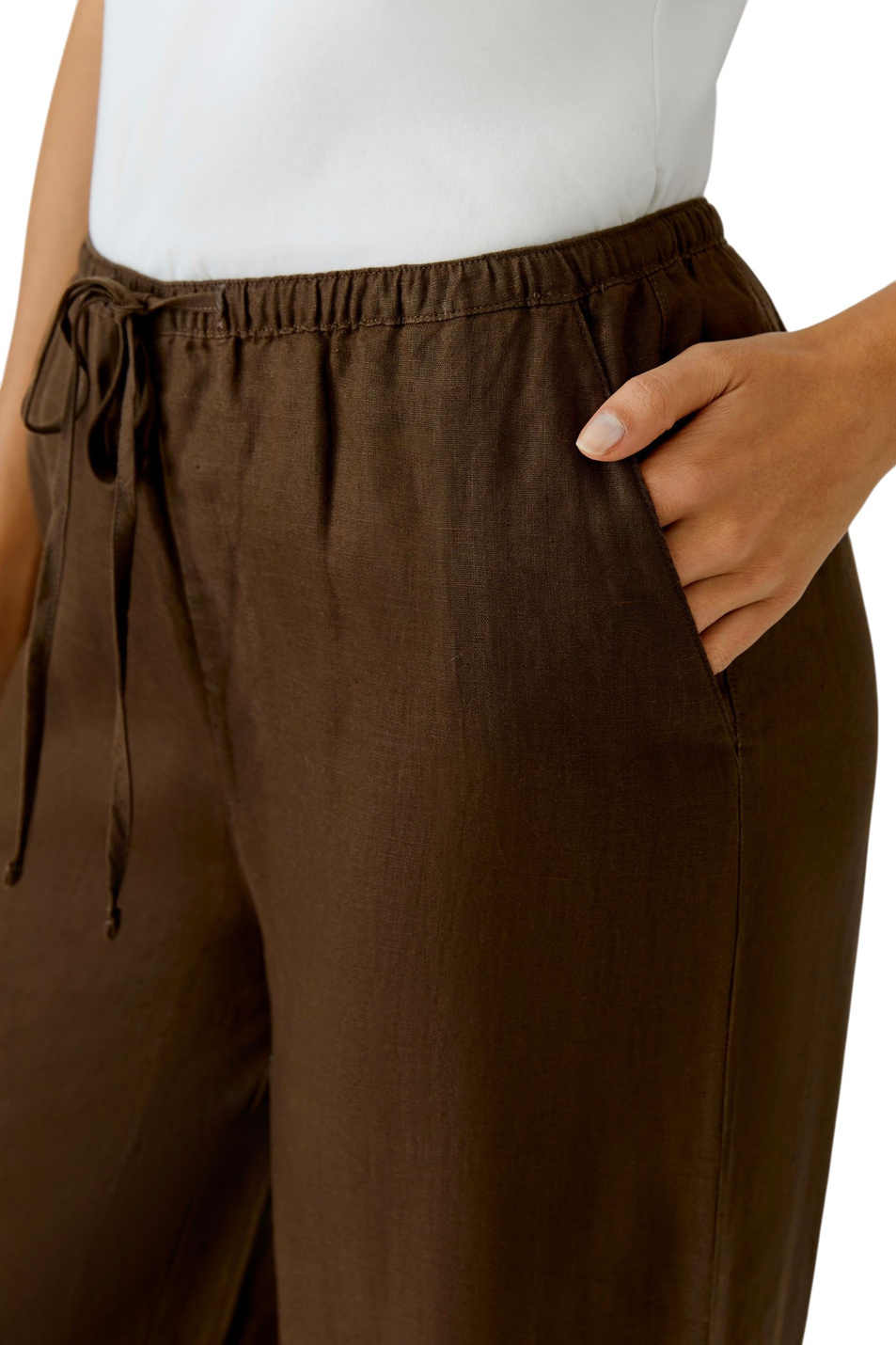 Женский OUI Брюки из льна (цвет ), артикул 97139 | Фото 6
