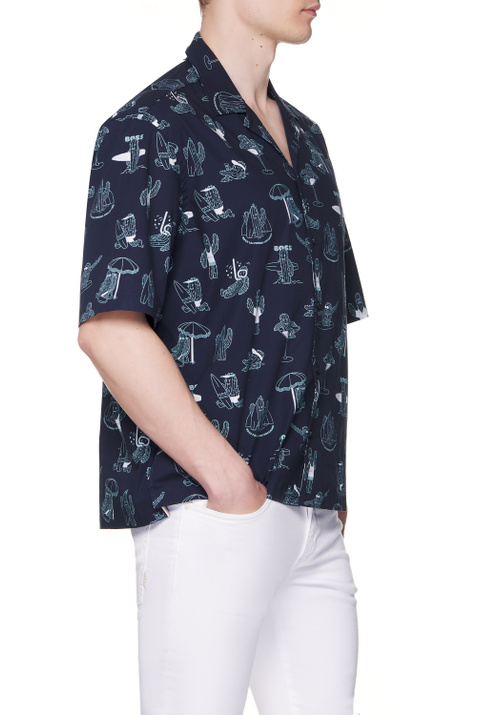 BOSS Рубашка прямого кроя с принтом ( цвет), артикул 50471795 | Фото 3