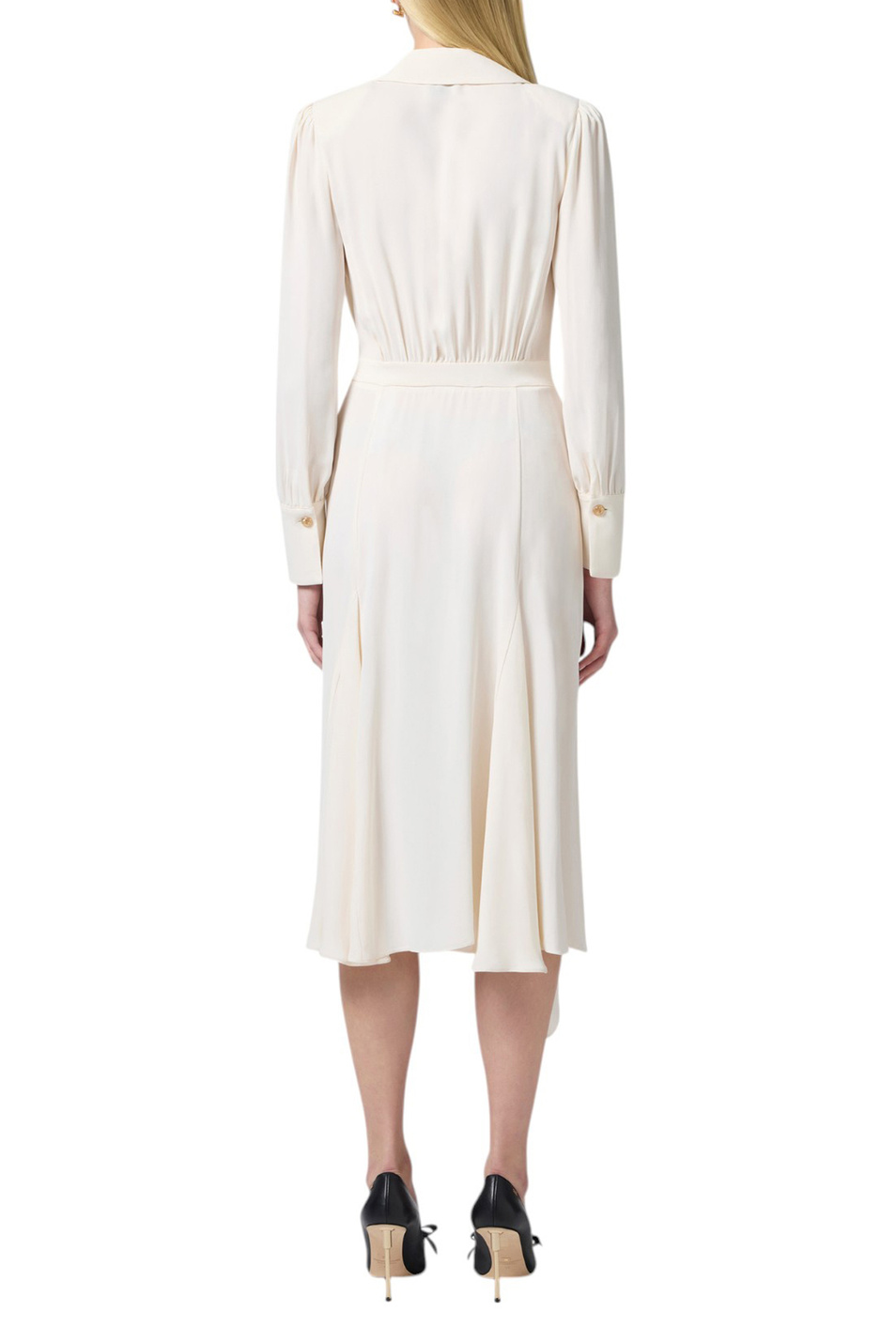 Женский Elisabetta Franchi Платье миди с декоративным платком (цвет ), артикул AB86352E2 | Фото 3