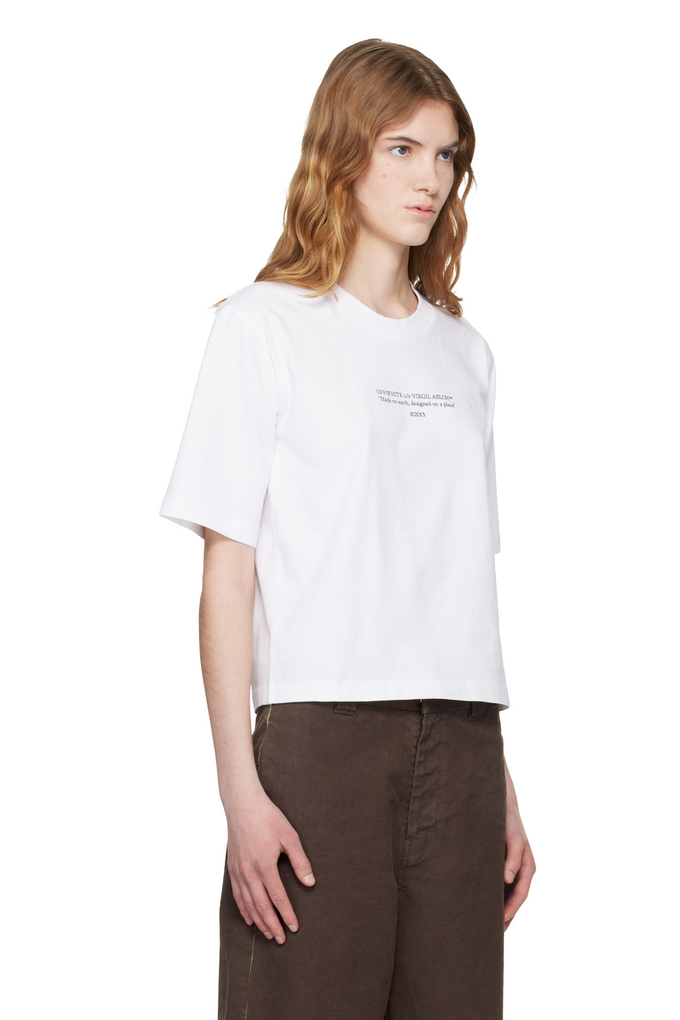 Женский Off-White Футболка STATEMENT с принтом (цвет ), артикул OWAA124S26JER0060110 | Фото 5