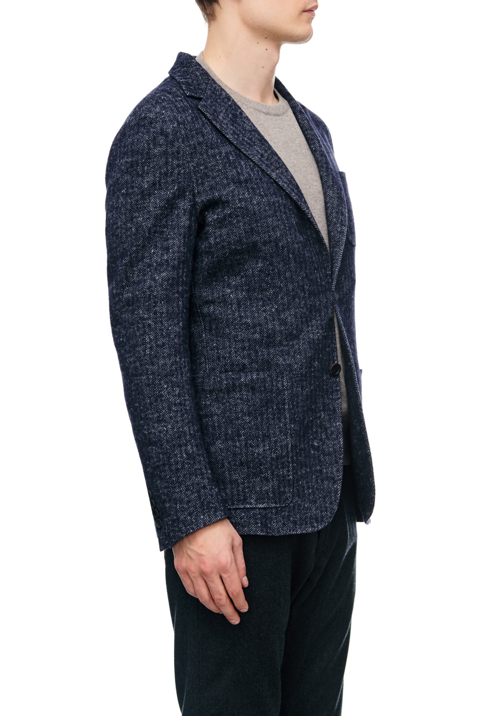 Canali Пиджак из шерсти и хлопка с накладными карманами (цвет ), артикул J0147JJ02551 | Фото 3