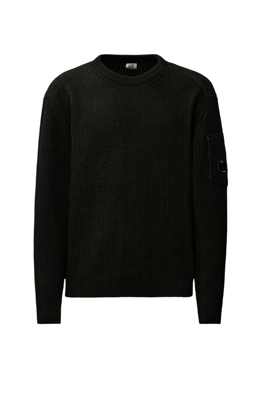 Свитер из смесовой шерсти|Основной цвет:Зеленый Мужской C.P. Company Свитер из смесовой шерсти (цвет ), артикул 19CMKN307A006170A | Фото 1