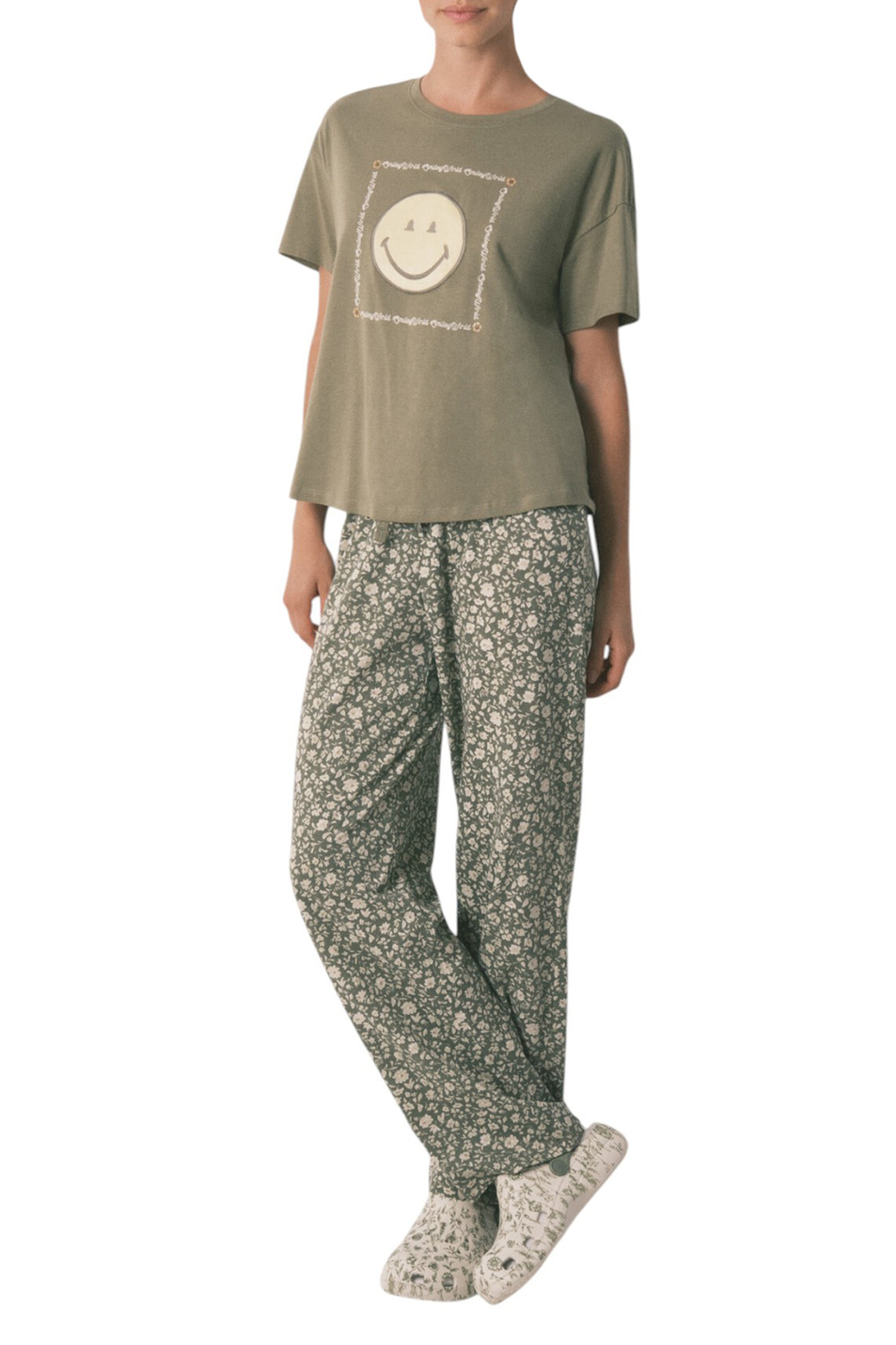 Пижама из хлопка|Основной цвет:Хаки Женский Women'secret Пижама из хлопка (цвет ), артикул 3132139 | Фото 1