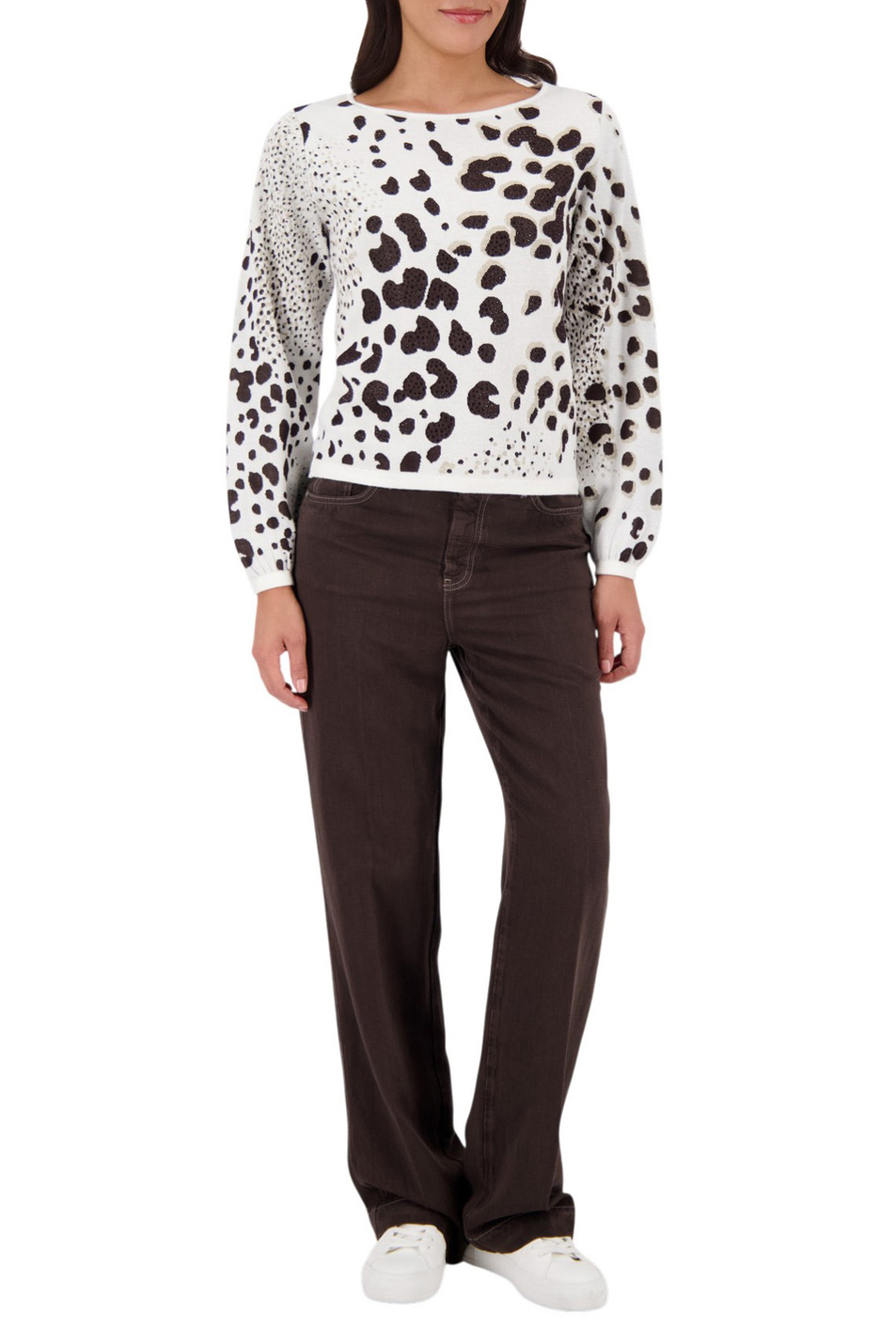 Женский Monari Джемпер с принтом и стразами (цвет ), артикул 410292 | Фото 2