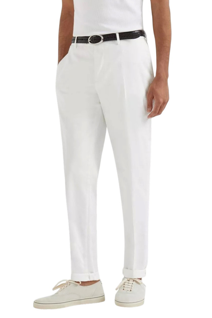 Мужской Brunello Cucinelli Брюки из эластичного хлопка (цвет ), артикул M289LI1770 | Фото 3