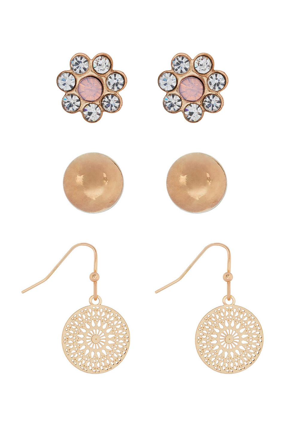 Женский Accessorize Набор серег FILIGREE STUD (цвет ), артикул 981169 | Фото 1
