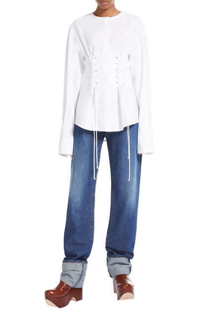 Рубашка SUMERO со шнуровкой|Основной цвет:Белый|Артикул:21960529 | Фото 2