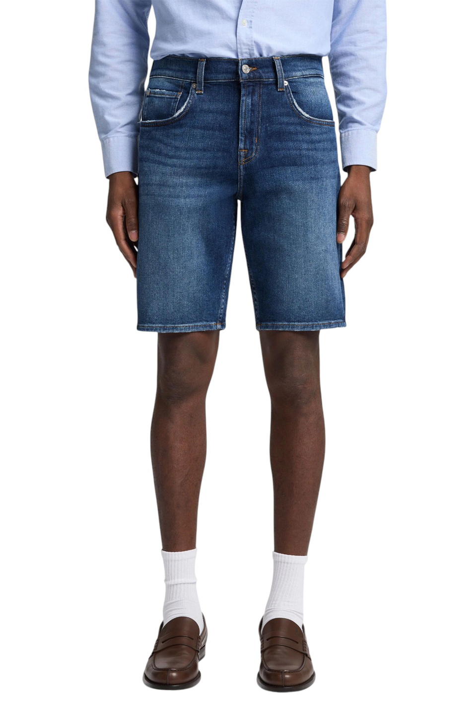 Мужской 7 for all Mankind Шорты джинсовые из эластичного хлопка (цвет ), артикул 7T106A50 | Фото 3