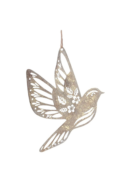 Елочная игрушка "Летящая птица" 15 см|Основной цвет:Золотой|Артикул:12180 | Фото 1