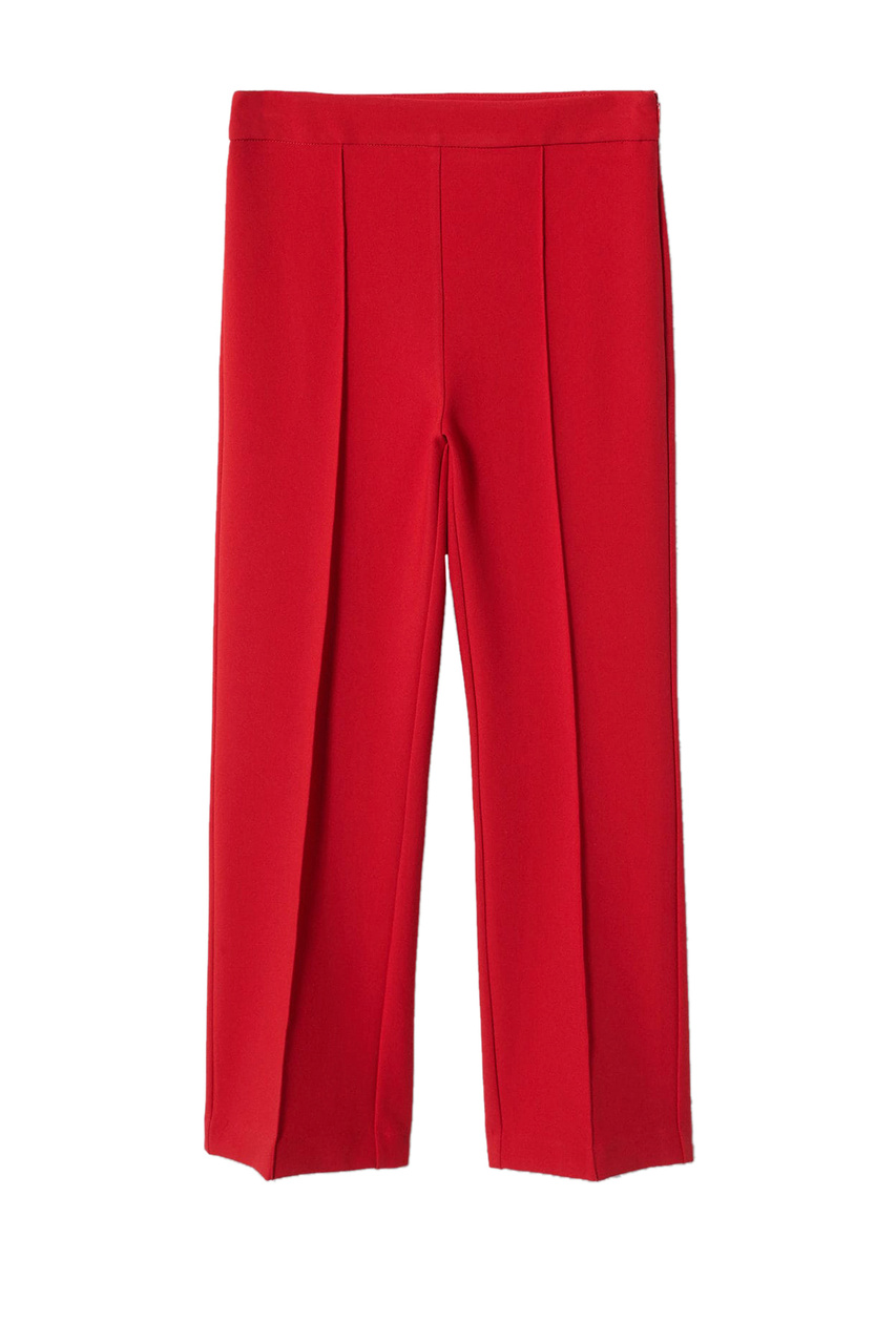 Расклешенные укороченные брюки KICK|Основной цвет:Красный|Артикул:37055906 | Фото 1